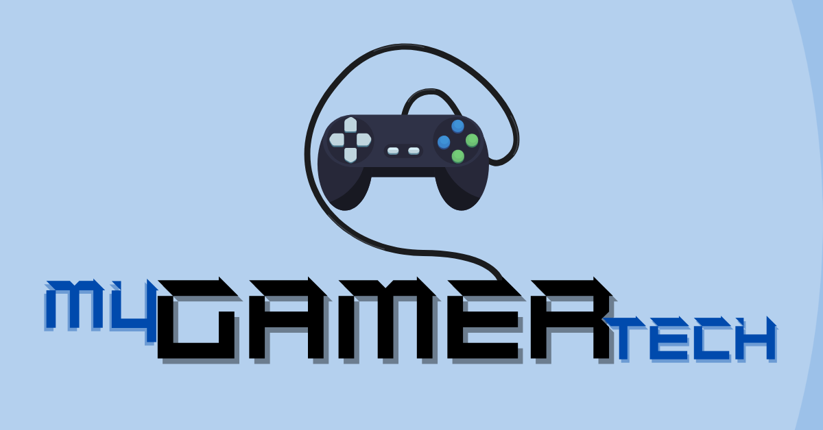 My Gamer Tech logo title and controller