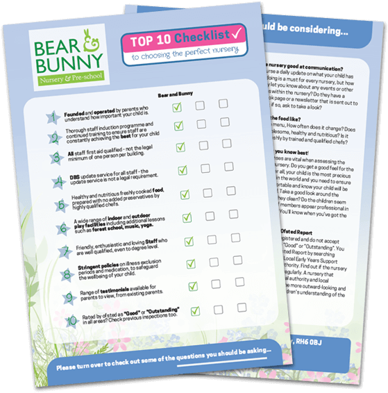 Top 10 Checklist from Bear Bunny