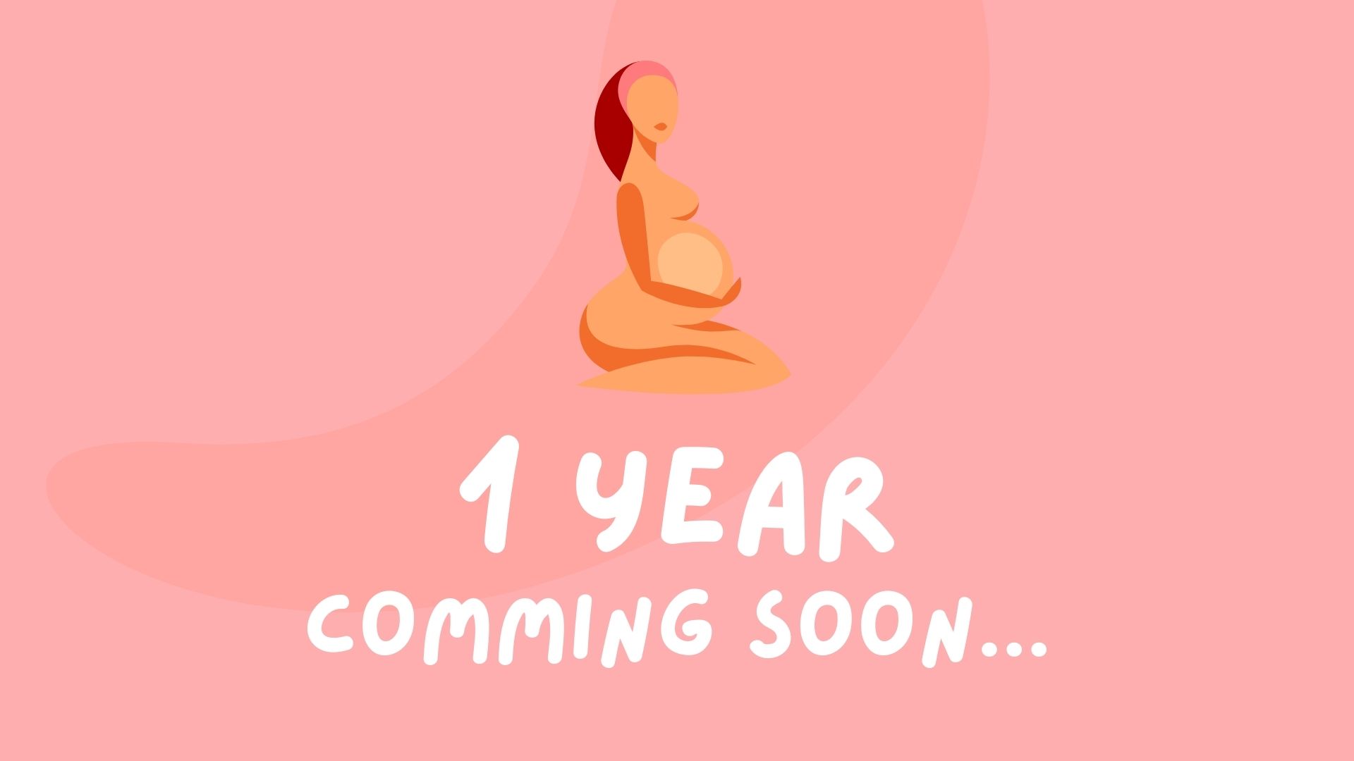 image of a 1 year old baby coming soon announcement