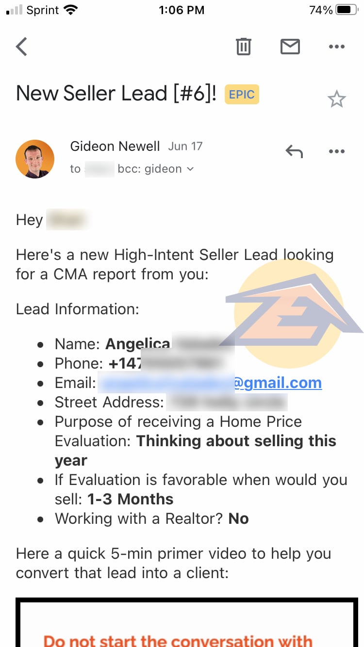 9 High-Intent Seller leads in one month: EVERY SINGLE ONE connected with our client (no ghosting), and NONE had a realtor ... yet!