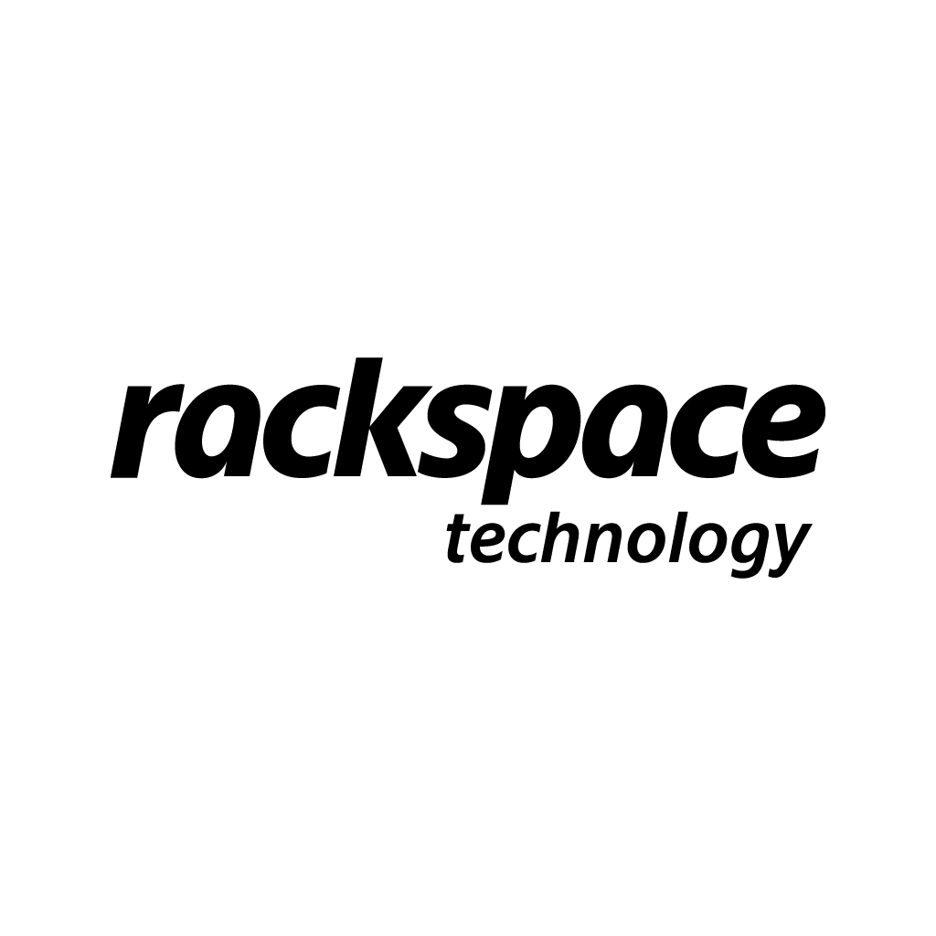 Black logo of san antonio based technology company rackspace technology