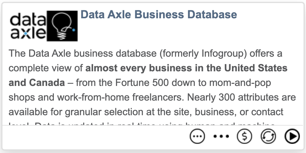 Data Axle Business Database