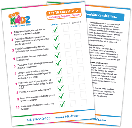 free top 10 checklist from C4D Kidz