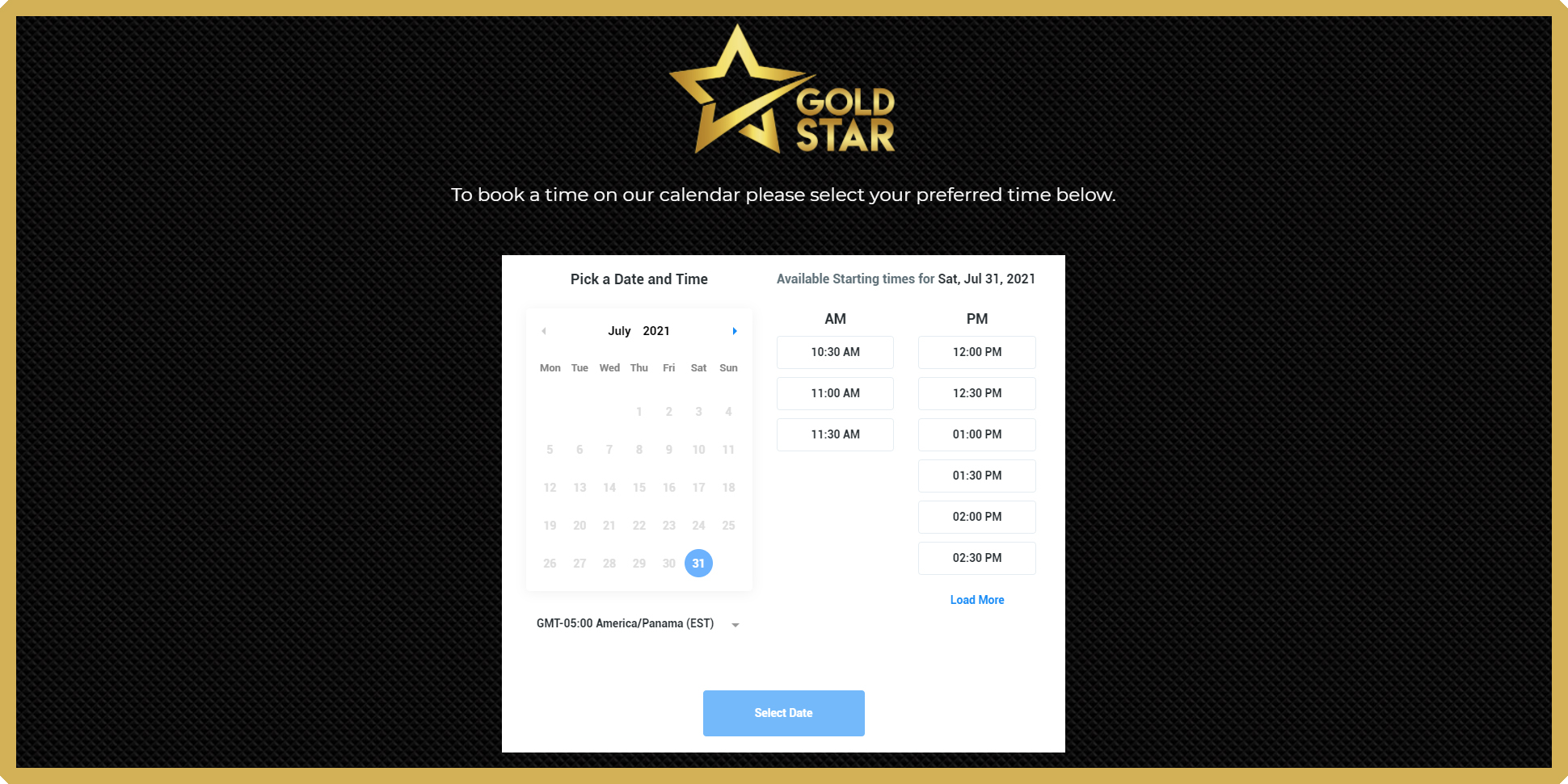 Gold Star Pro Appointment & Scheduling Tool
